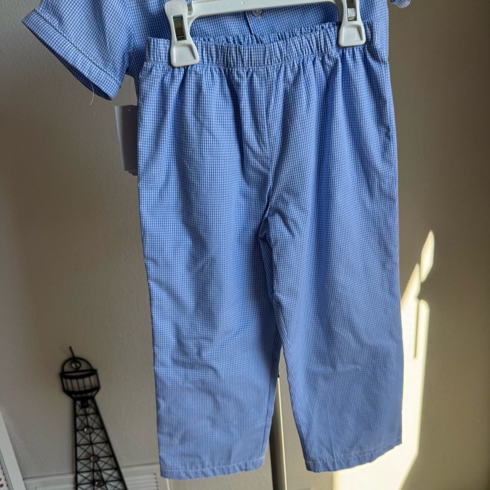 NWT Edgehill Collection Little Boys' Peter Pan Cap Sleeve Tab Pants Set Sz 4T - Picture 5 of 7